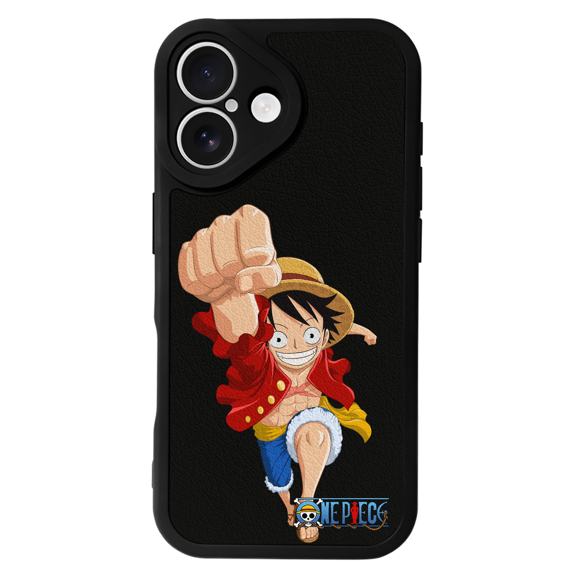 （画像用） ワンピース モンキー・D・ルフィ ONE PIECE Monkey D. Luffy 【iPhone 16シリーズ対応】シリコンスマホケース（レザー調） 材質：シリコン